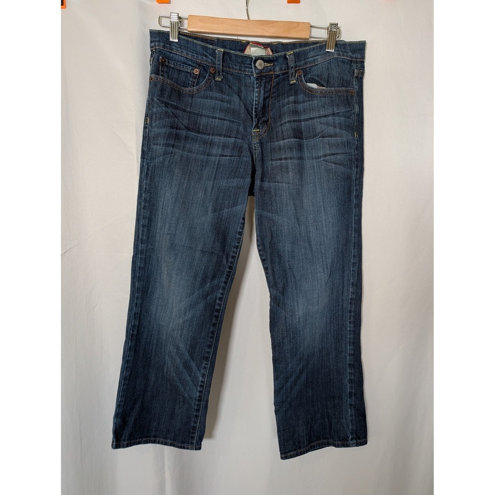 Lucky Brand Sweet N Low Crop Jeans Blue Medium Wash Denim 10 30 7WP1104